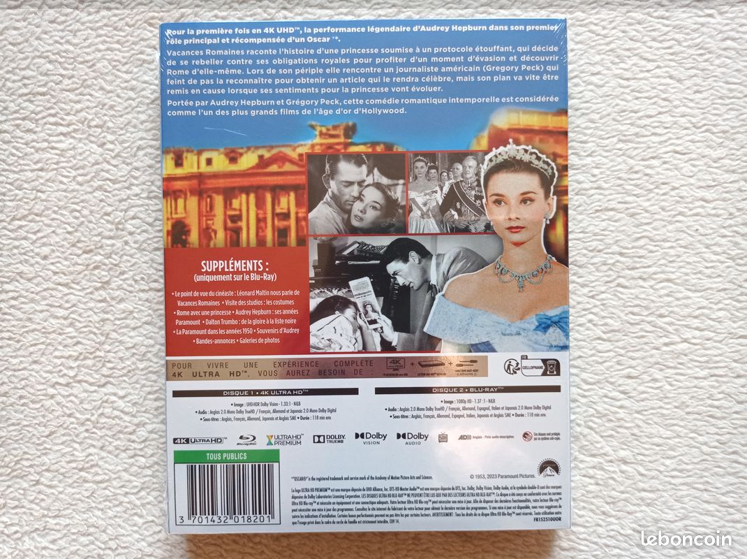 Blu-Ray 4K Vacances Romaines (image 2)