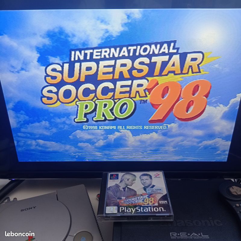 ISS PRO 98 - JAQUETTE ARRIÈRE 100% ORIGINALE SONY PS1 PAL