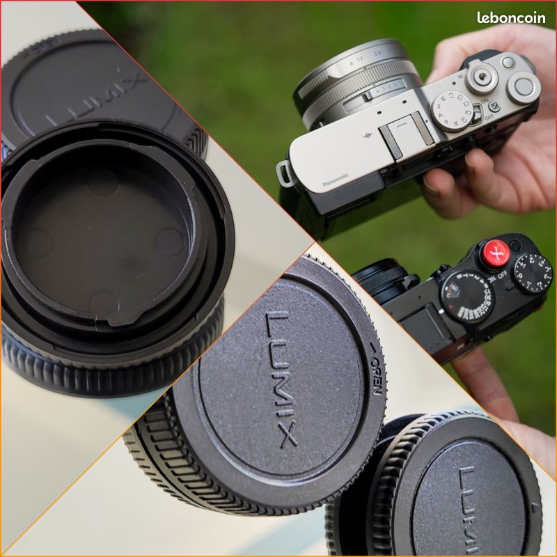 Lumix 4/3 - Set complet 1 Cache ARRIÈRE pour Objectif + 1 Cache BOITIER Monture Micro 4 3 4/3 Compatible Tous Appareils Photo à Montures Micro 4/3 (image 1)