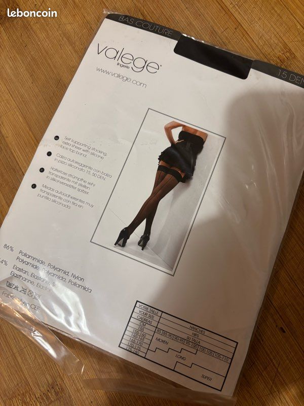 Paire De Bas Vintage Le Bourget – Taille 4 – Marron – À Coutures – Polyamide – Séduction