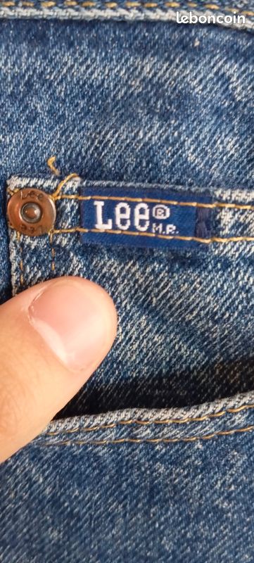 LEE denim jean, 80's made in USA, 32/32, stamp (image 6)