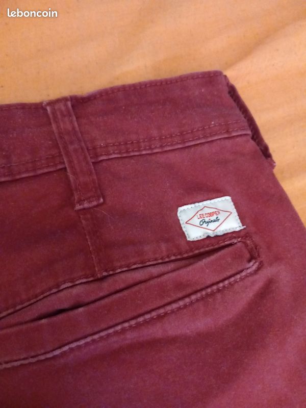 Pantalon bordeau droit (image 7)