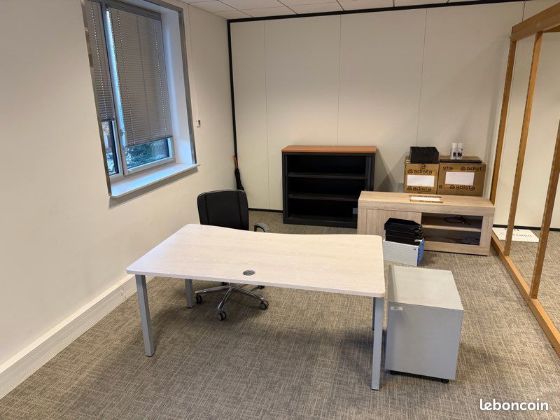 Pack bureau professionnel 160x80 + fauteuil + caisson (image 2)