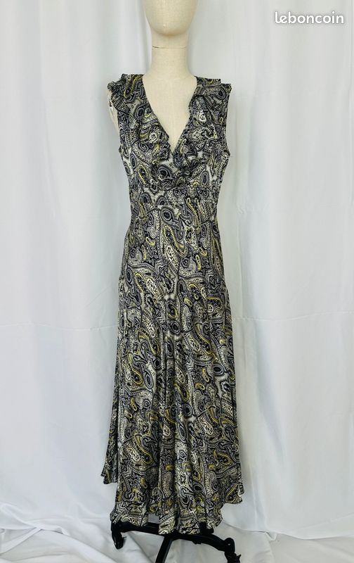 Robe longue en soie American Retro (image 1)