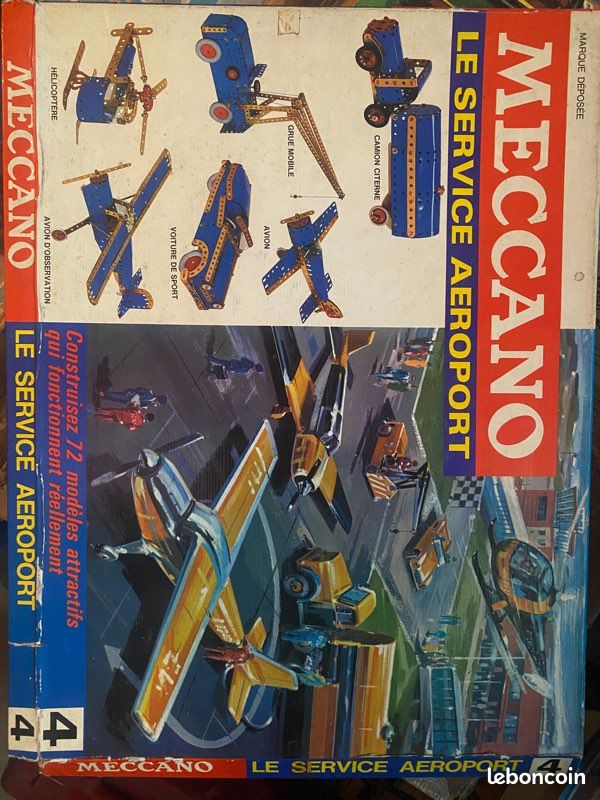 MECCANO VINTAGE, BOÎTE N°4, 204 E, 4 LIVRETS