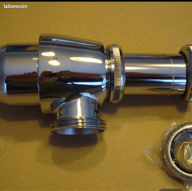 Siphon de lavabo laiton chromé (image 2)