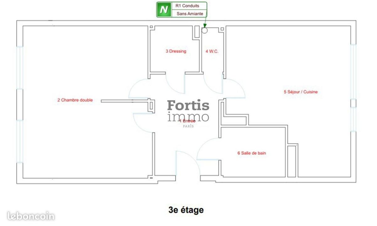 Appartement 3 pièces 52 m² · à Paris · 52 m² · 388 702 €