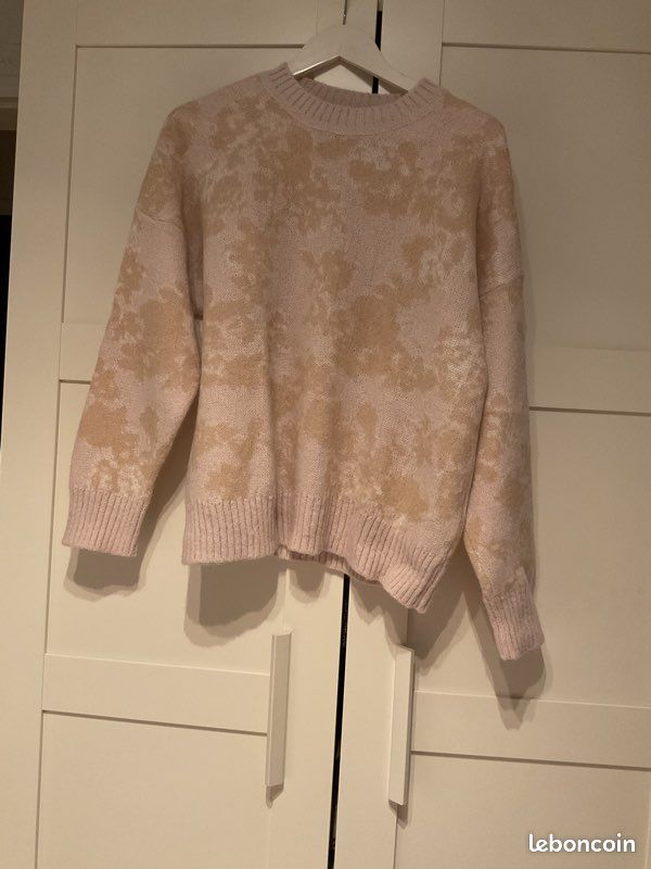 Pull Caroll Taille 3 (40/42) Beige - 100% Cachemire, Occasion Très Bon état