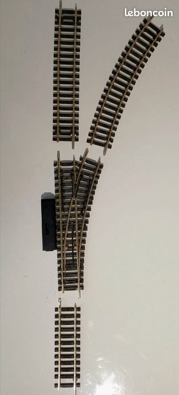 Jouef HO lot de 111 rails droits courbes croisement aiguillage part maillechort