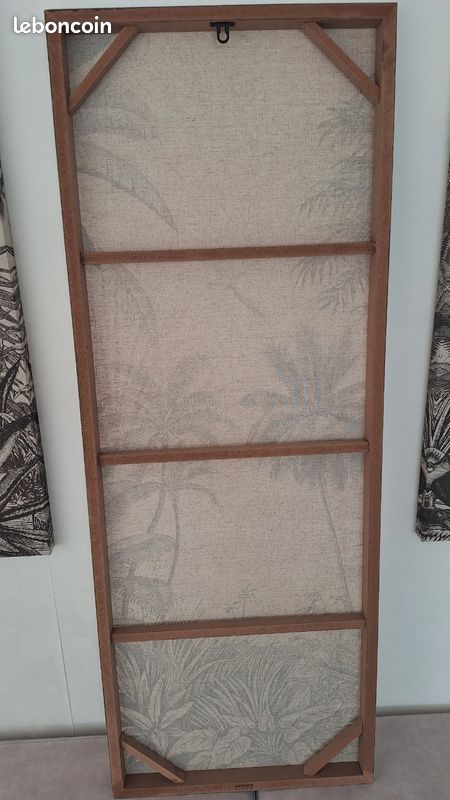 Toiles imprimées triptyques jungle noire et beige, 135x120 cm (image 7)