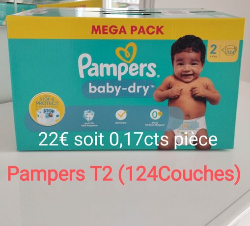 184 Couches culottes Pampers Baby Dry Pants Taille 4 (2 méga packs) -  Pampers