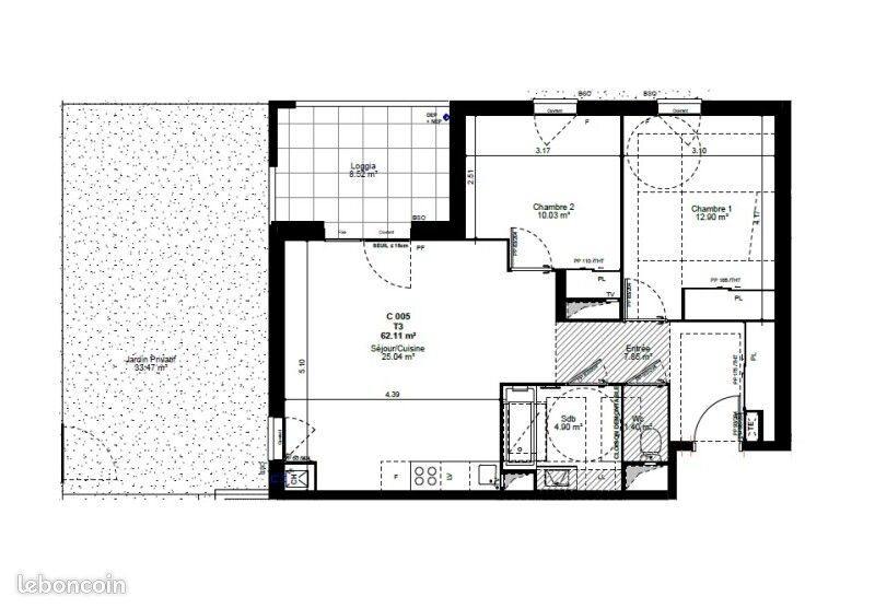 Appartement 3 pièces 62 m² · à Albertville · 62 m² · 980 €