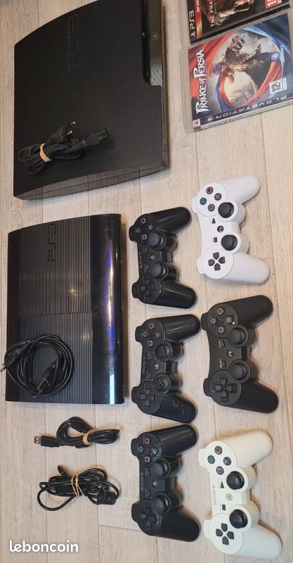 Lot De 3 Manettes PlayStation DualShock - PS3 Et PS2, Non Testées, Occasion