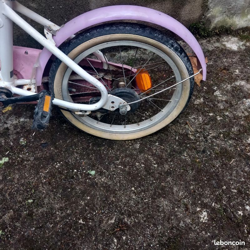 Velo enfants rose et blanc (image 3)