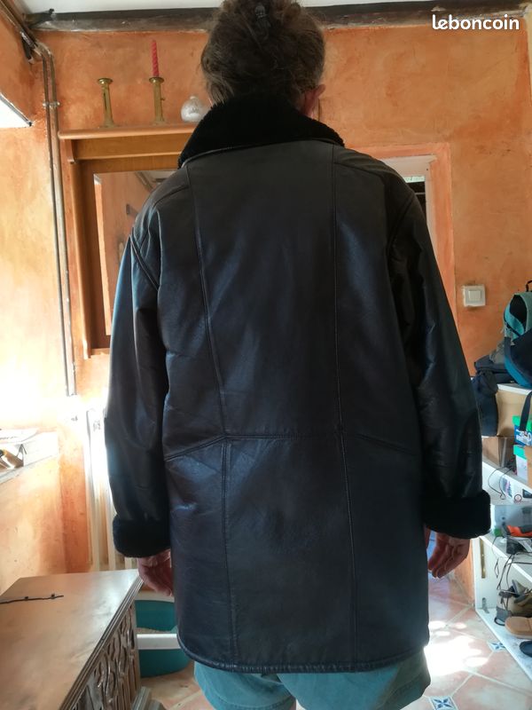 Manteau hiver cuir de porc fourré (image 2)