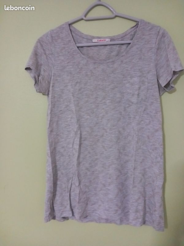 Tee-shirt gris (image 1)