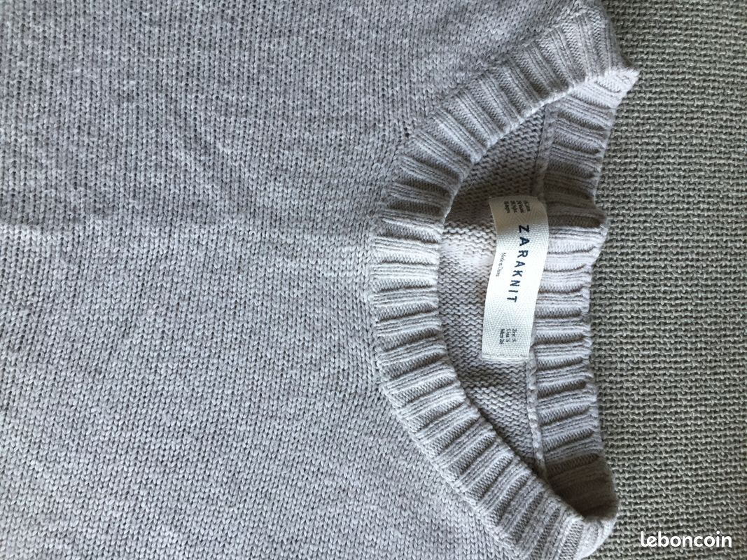 Pull écru manches 3/4 taille S marque Zara (image 1)
