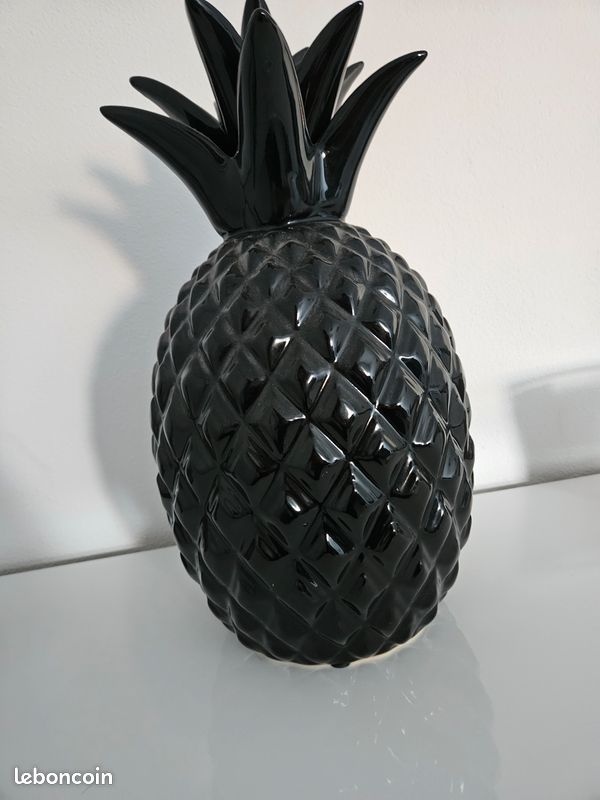 T-shirt Top Motif Ananas - Taille 11-12 Ans (enfant) - Couleur Gris/noir - Occasion Très Bon état