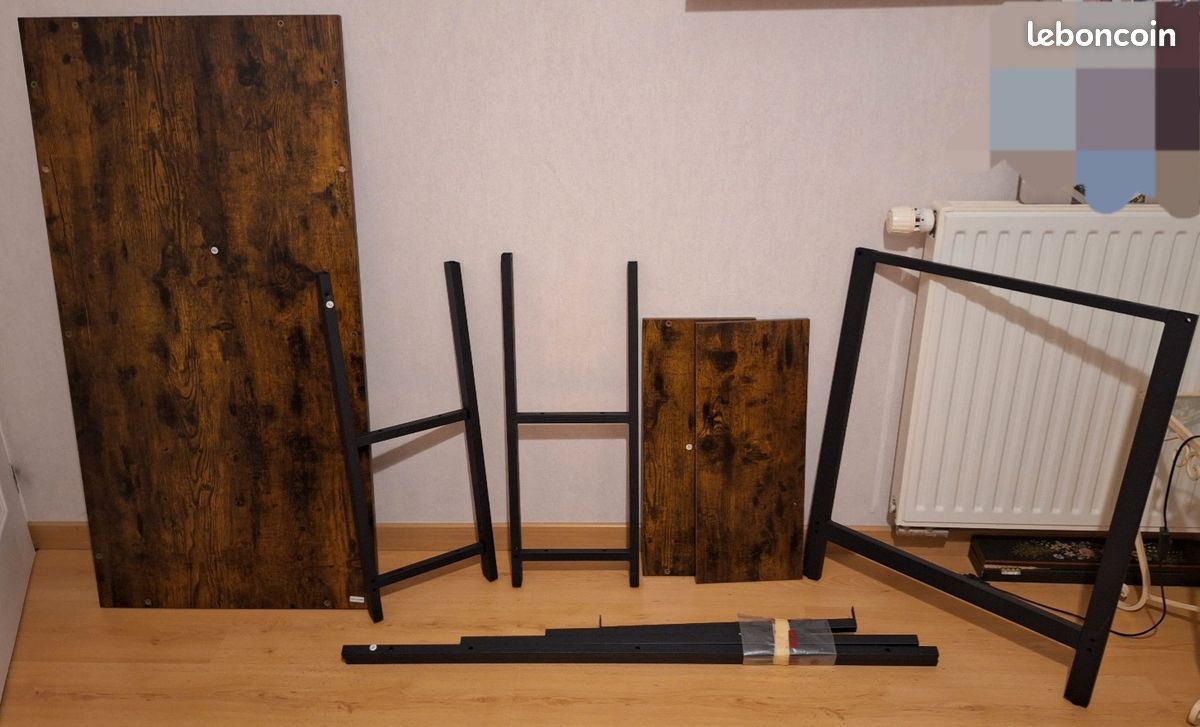 Bureau métal et bois (image 2)