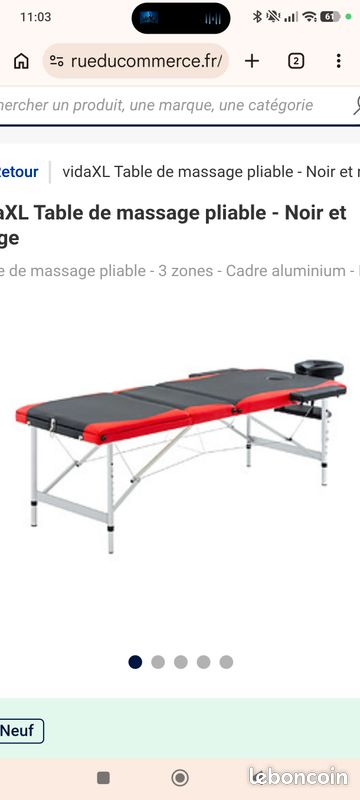 Table massage pliable esthétique (image 1)