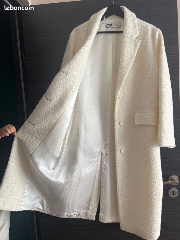 Manteau femme Zara écru Vêtements