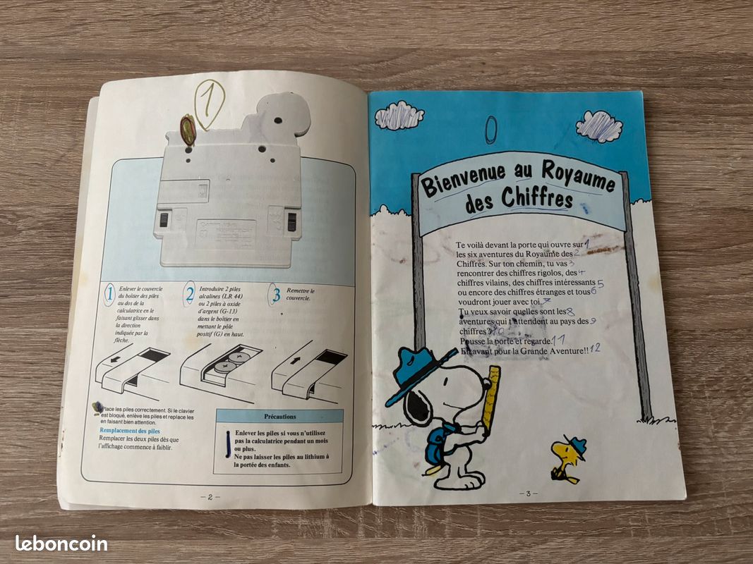 Calculatrice Vintage Canon Snoopy & Woodstock – Format Poche – Fonctionne