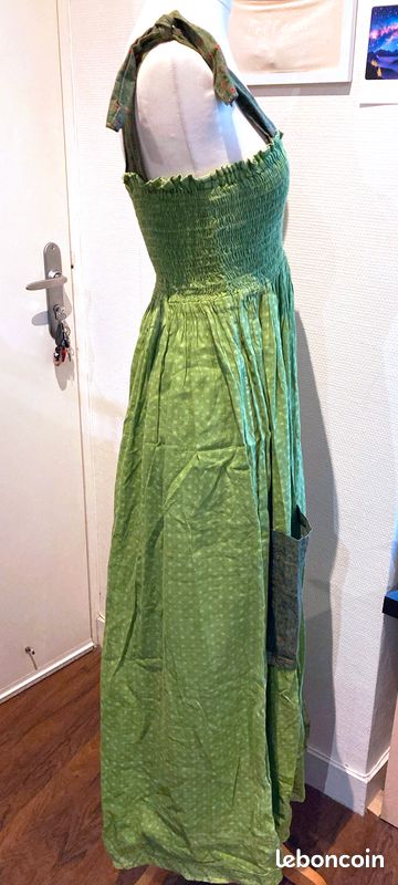 Robe longue verte vintage (image 6)