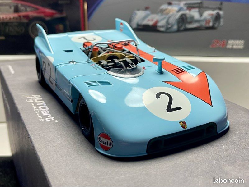 Miniature 1/18 auto art signature Porsche 908/03 Nürburgring 1971 Bell/ Siffert N2 Gulf réf87173 (image 15)