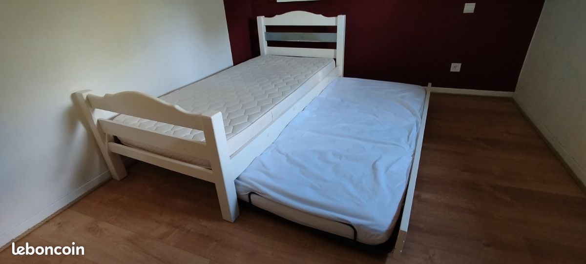 Lit gigogne avec matelas (image 1)