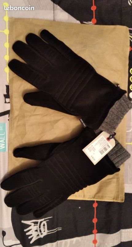 Paires de gants Chevignon velours noir neuf (image 1)