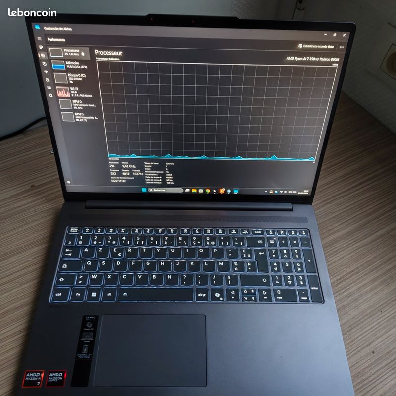 Lenovo IdeaPad Slim 5 16 pouces – 32Go RAM – SSD 512Go – Ryzen 7 AI 350 (image 4)