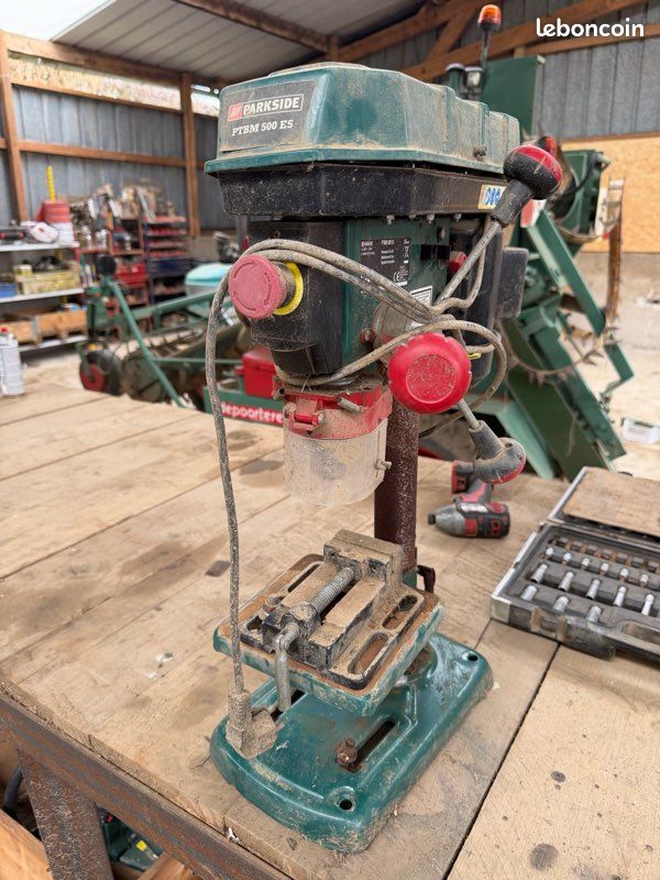 Perceuse D'établi Parkside PTBM 500 E5 Avec Socle - Neuf - Parfaite Pour Le Bricolage