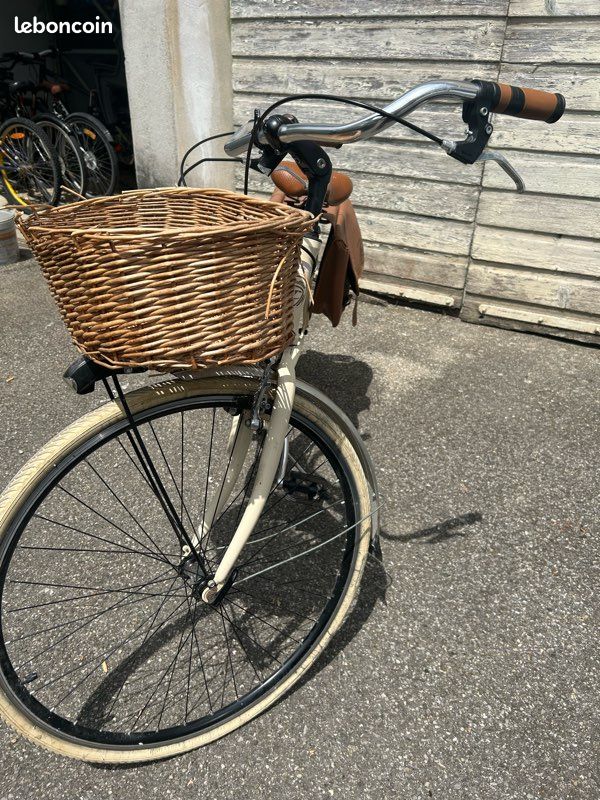 Panier En Osier Vintage Via Veneto – Fabriqué En Italie, Pour Vélo De Ville, Adulte