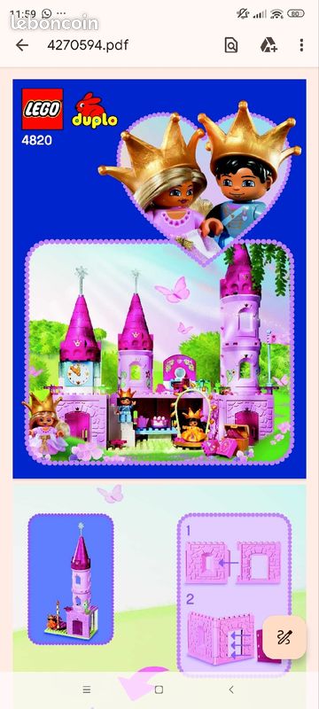 Lego Duplo château de Princesse 4820 (image 1)