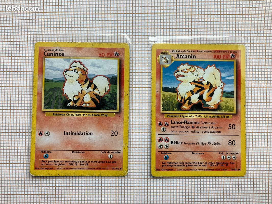 Caninos 28/102 - Carte Pokemon française (image 1)