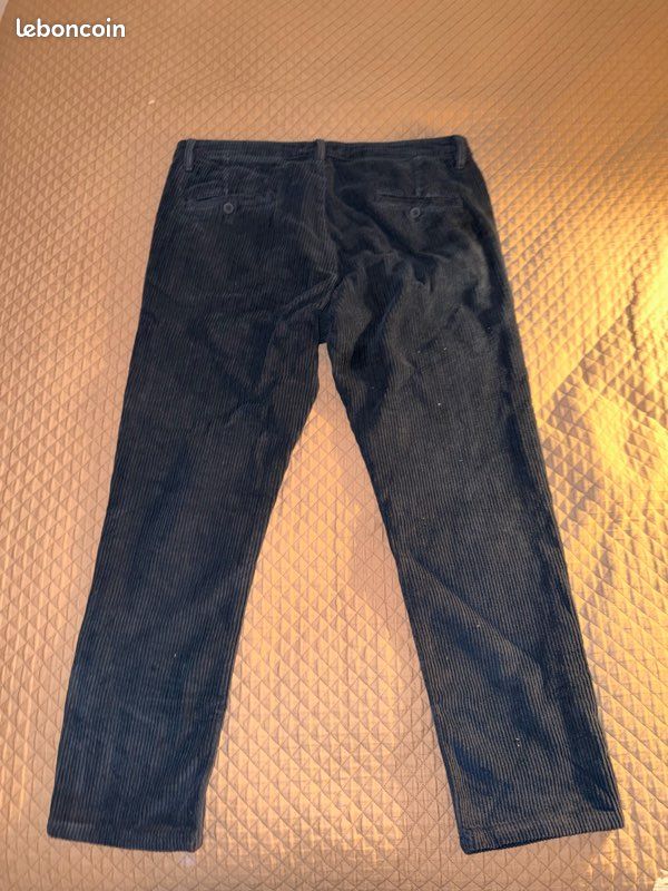 Pantalon chino velours côtelé Kiwi Saint-Tropez bleu M (image 4)