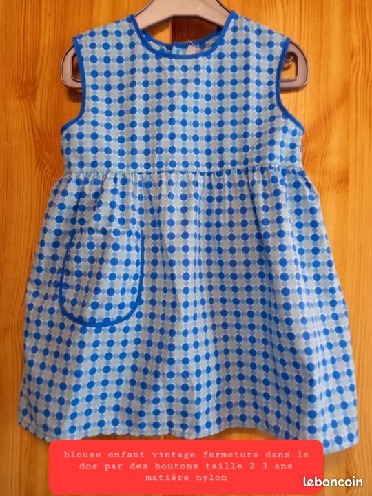 Tablier enfant vintage année 60 taille 2 a 3 ans (image 1)