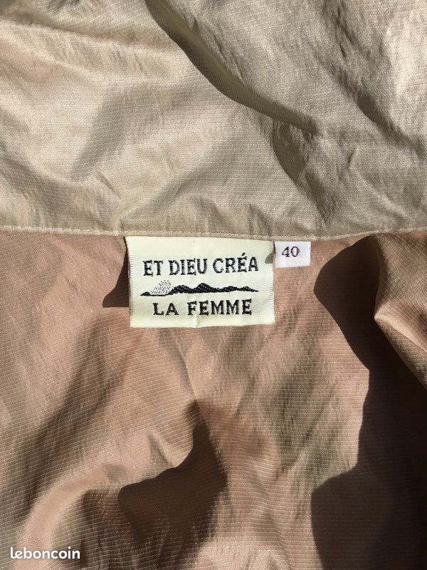 Imper froissé Et Dieu créa la Femme Beige, Taille 40 (image 6)