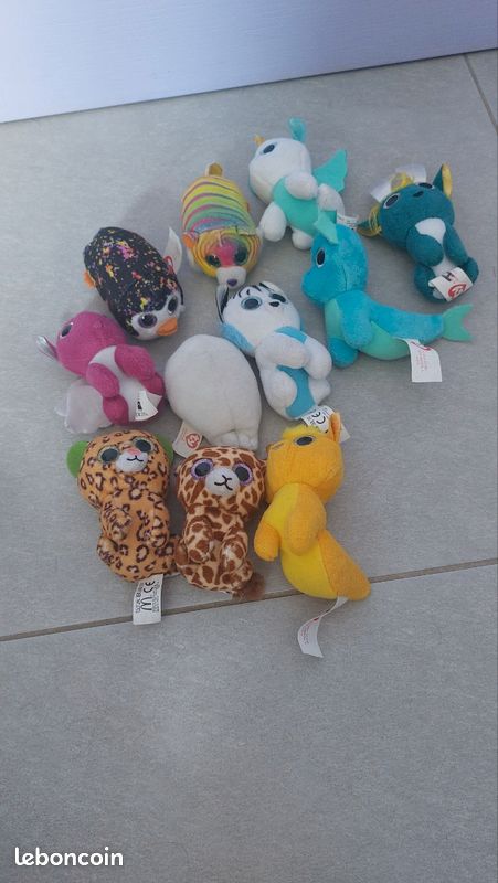Lot de 11 peluches TY yeux brillants (image 1)