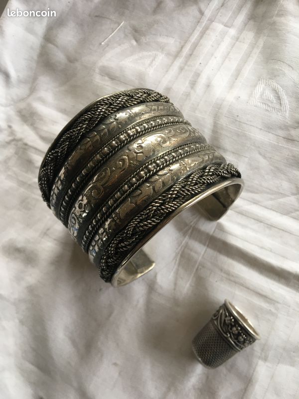 Bracelet Manchette Argenté Ethnique Pour Femme - Neuf Avec étiquettes
