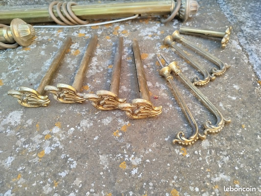 19/19mm Kit de Tringle à Rideau Metal, Classic, Laiton Antique 19/19mm Kit de Tringle à Rideau Metal, Classic, Laiton Antique
