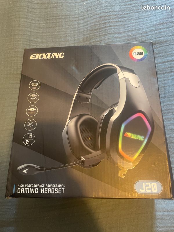 Gaming Headset J20 ERXUNG jamais utilisé tout neuf (image 1)