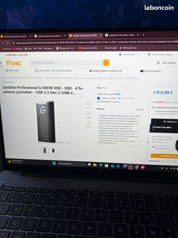 SSD sandisk 4To (image 3)