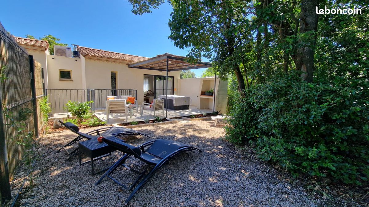 Villa meublée 80m² - 2 chambres + bureau - Jardin - Octobre à avril (image 1)