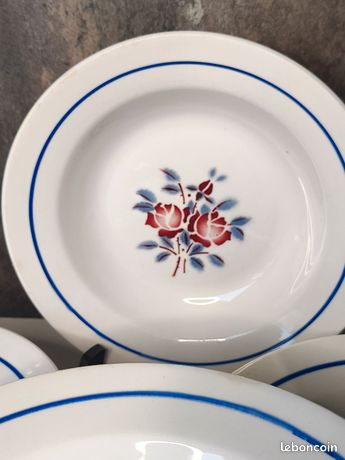 6 ASSIETTES CREUSES Saint Amand- Céranord- France Modèle Christiane EUR