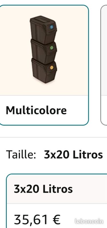 ZANVIC Ensemble de 3 bacs de recyclage
De 20L (image 3)
