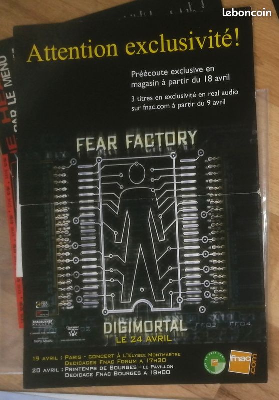Fear Factory : Lot géant d'archives vintages rares toutes époques collectors... + poster... (image 7)