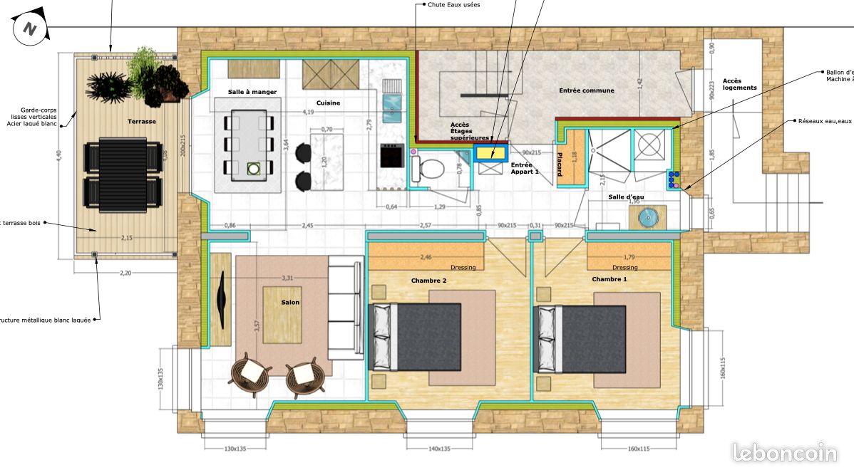 Appartement 3 pièces 66 m² · à Concarneau · 66 m² · 344 850 €