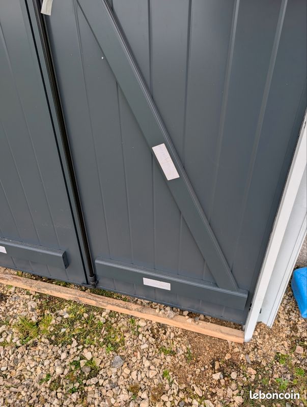 Grand volet en aluminium isolé 130x225x6 CM gris (image 10)