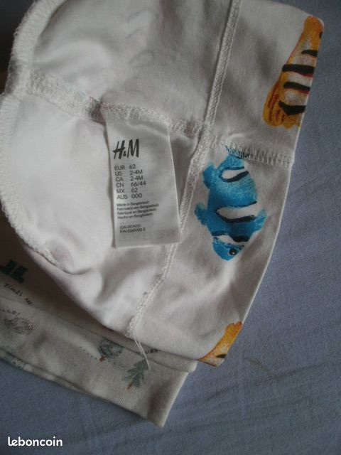 Bonnets naissance NEUFS coton (image 2)